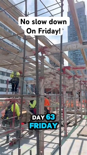 Friday Doesn’t Mean We Slow Down | High-Rise Construction Day 63 #construction