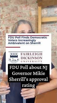 FDU Poll about NJ Governor Mikie Sherrill’s approval rating
