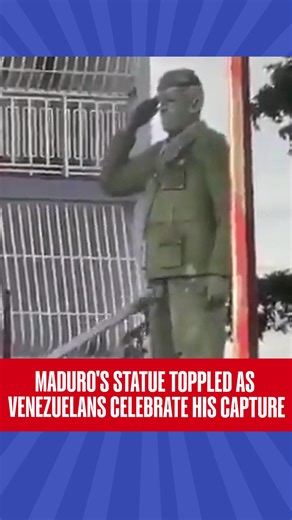 Videos circulating online show people in Venezuela celebrating by pulling down a statue of President Nicolás Maduro. The visuals capture crowds cheering as the statue is brought down, with many describing the moment as a symbol of freedom. #NicolasMaduro | #statue | #freedom | #RepublicWorld | Republic