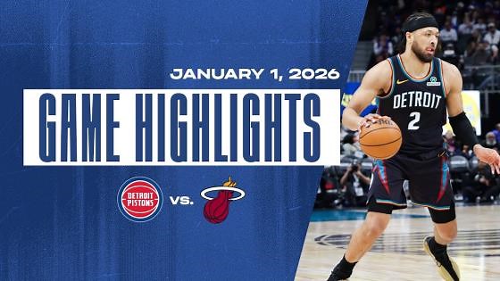 Pistons Fall to Miami | Game Highlights vs Miami Heat | 1.1.26