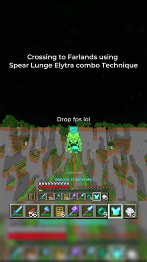This Spear Tech gets you to Farlands FAST #minecraft #shorts #technique