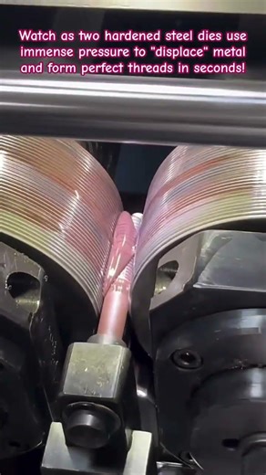 The Power of Pressure: Precision Thread Rolling in Action! ⚙️💎 #ThreadRolling #Engineering