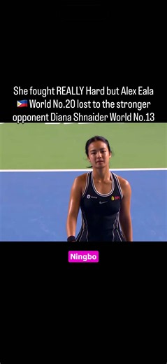 Alex Eala vs Diana Shnaider: Ningbo Open Match Result & Highlights