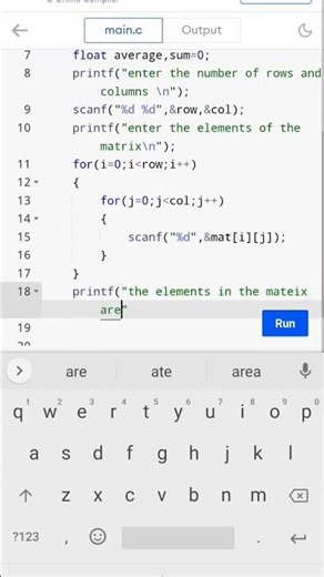 C Program for Matrix Multiplication C Programming | Average Of Three Numbers | CodeGuru0 #yt #code