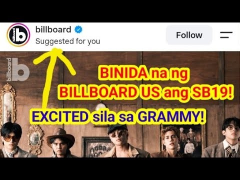 BINIDA na naman ng Billboard US ang SB19! Binandera sa Mundo ang SABI ni PABLO noon! Excited sila...