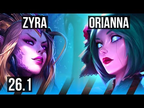 ZYRA vs ORIANNA (MID) | 37K damage | KR Challenger | 26.1