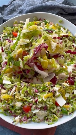 Italian Shredded Brussels Sprout SaladComment ✨SALAD✨ and I’ll send you the details directly!! T