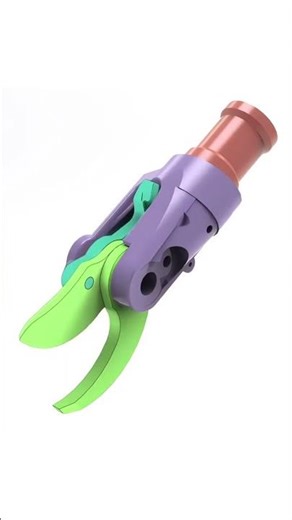 Gear-driven branch pruning #solidworks #3dprinting #shortsfeed #design #viral #shorts #shortsviral