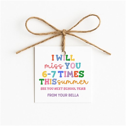 Editable Kids Summer Break Treat Tag Template Last Day of School Printable Gift Tag for Classmates End of School Party Favor - Etsy