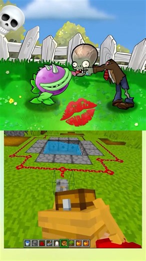 The PvZ2 Chomper Vs. Big Brain Zombie #pvz #plantsvszombies