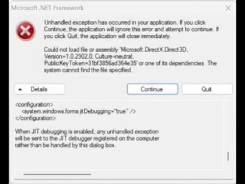 Fix: Could not load file or assembly Microsoft.DirectX.Direct3D - Batman Arkham Knight