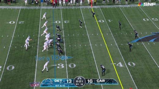 Jared Goff's 49-yard dart to Williams gives Lions red-zone access vs. Panthers