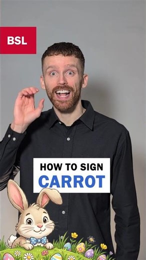 How to sign Carrot: BSL Sign of the Day 200