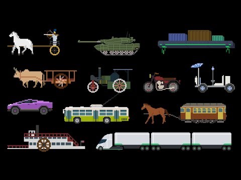 Evolution of Vehicles 3: From Chariots to the Hyperloop | Pixel Art