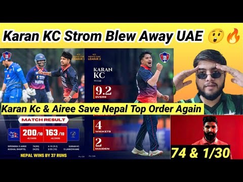 Post Match: Nepal vs UAE, Karan KC & Airee Snached Victory From UAE 🔥