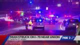 Man struck, killed in overnight crash on I-70 in north St. Louis