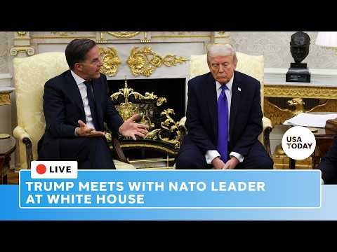Live: Donald Trump, NATO's Mark Rutte hold meeting at White House amid Iran war peace talks