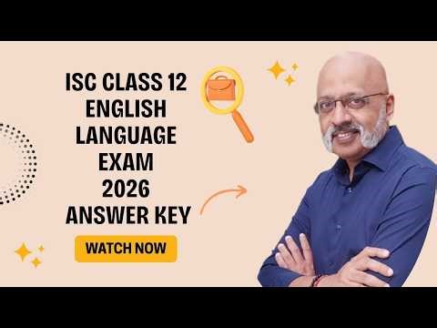 SWS Answer Key to ISC Class 12 English Language Exam Paper 2026 | Sudhir Sir