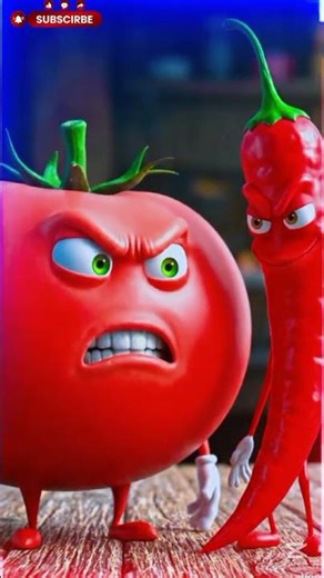 Angry Tomato Exploded 😳#tomato #funnycartoon #viralvideo #ytshorts #kidsvideos #trending #foryou