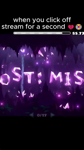 what happens when you click off stream for a second