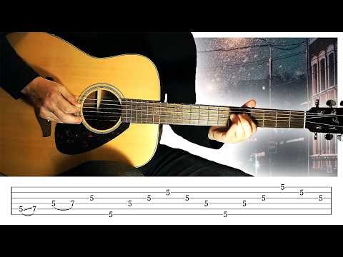 Rainy Night Blues [Relaxing Slow Blues] Guitar Lesson w/ Tabs!