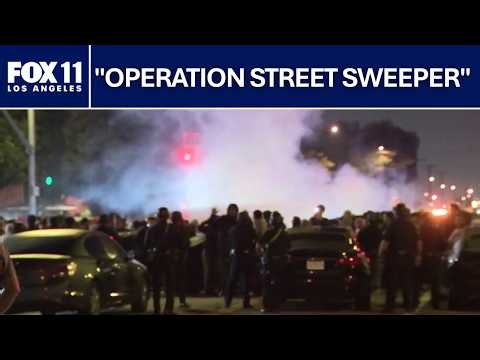 69 arrested in massive Los Angeles street takeover bust