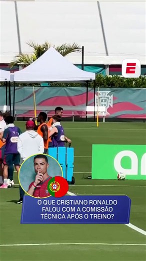❗🇵🇹 Cristiano in training. 👀He's saying let the haters speak.