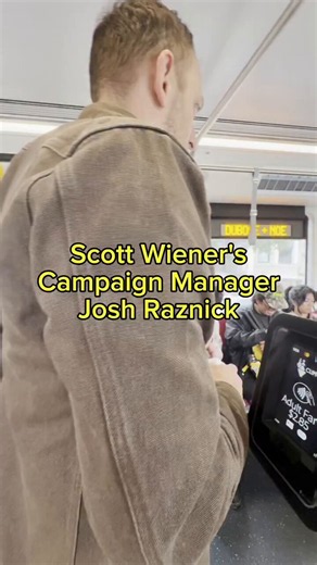 Scott Wiener’s campaign manager caught slipping on the BART 🔥 @Scott_Wiener “Meet Josh Raznick ⚠️ Raznick was Scott's campaign manager before Scott was forced by voters to admit Israel is committing a genocide in Gaza.Raznick has been a part of Wiener's campaign since October of 2025, and has been a part of Wiener's efforts to conflate antizionism with antisemitism through blatant smears and repeated deflections.The latest iteration of this "liberal zionist" strategy has been to fundraise off o