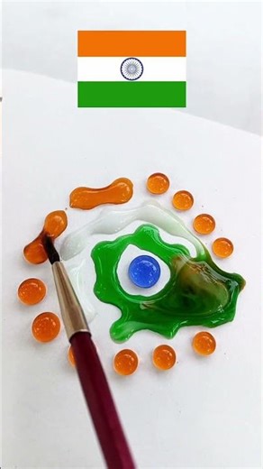 dian🇮🇳Flower🌼 #india flag colourmixing #art #satisfying #youtubeshorts #viralshorts #colors #flag