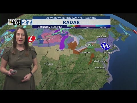 Rain and warmer temperatures expected Sunday