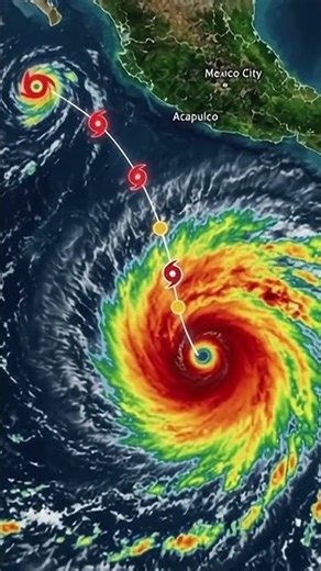 🌀 Satellite View: Massive Hurricane Tracking Mexico