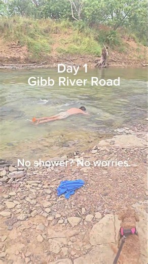 Day 1 Gibb River Road - No shower? No worries! #lapofaustralia #adventure #explore