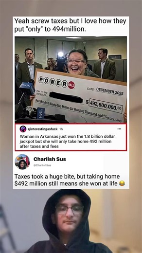 Woman Wins $1.8 Billion Lottery in USA but Takes Home “Only” $492 Million! 😂💰 #filtertiktok
