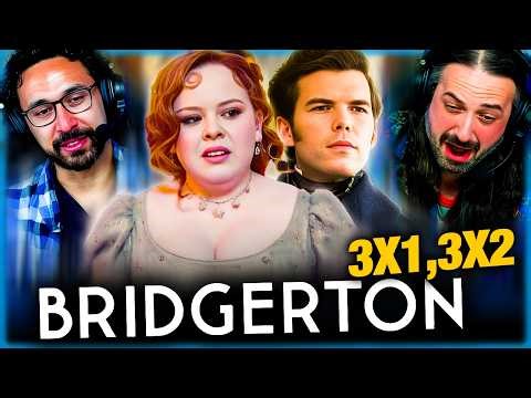 BRIDGERTON 3x1 & 3x2 REACTION – PENELOPE & COLIN'S FIRST KISS IS DIVISIVE?! – FIRST TIME WATCHING