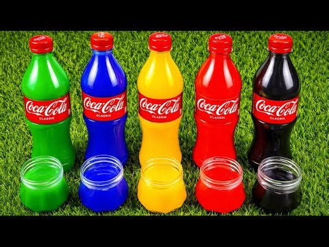 EXPERIMENT: Giant Coca-Cola & Mentos Rocket Explosion, Big Toothpaste Eruption, Water Color Mixing