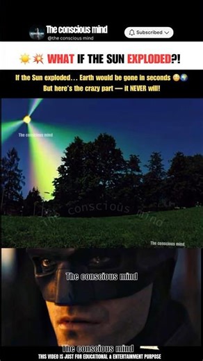 What If the Sun Exploded? 🤯 The Real Fate of Our Star! | The Conscious Mind