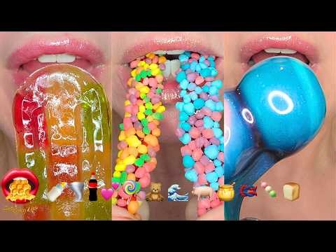 MOST POPULAR! ASMR Satisfying Eating Emoji Food Challenge