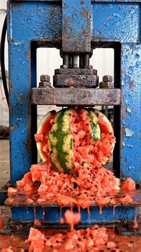 Watch This Watermelon EXPLODE Under Hydraulic Pressure 💥🍉”#fruits #watermelon #shorts #viralnow2026