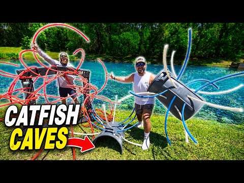 Homemade Fish HABITAT Backyard Pond Challenge!! (Fish Mansion vs. Catfish Caves)