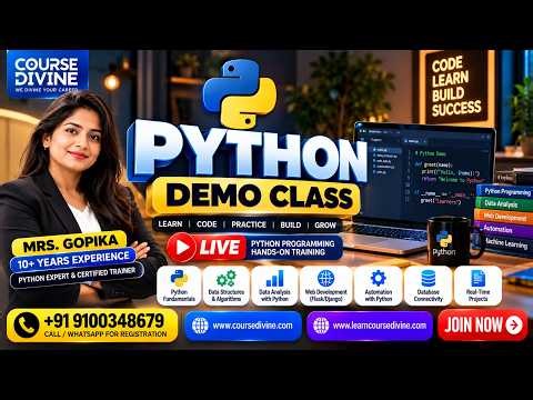 Python Demo | Introduction to Programming Fundamentals | Mrs. Gopika | 10+ Years Experience