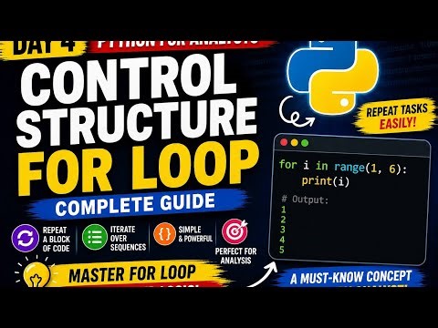 Python For Loop Explained 🔥 | Day 4 Complete Guide 1 May 2026