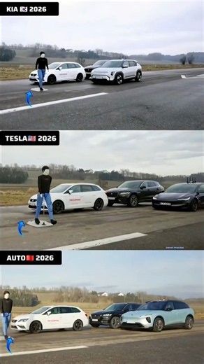 Who Hits the Pedestrian? Tesla vs Kia vs Aito AEB Test