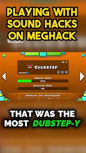 Playing with sound hacks on Megahack #geometrydash #gd #gdupdate #gaming #games #speedrun #funny