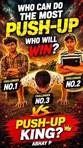 WHO IS THE REAL PUSH-UP KING? 👑🔥 #PushUpChallenge #PushUpKing #FitnessChallenge #ChallengeVideo
