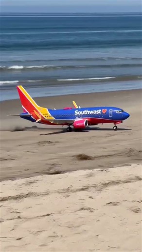 Southwest 737 MAX RC Scale Model Beach Landing | Coastal Arrival! #RCPlane