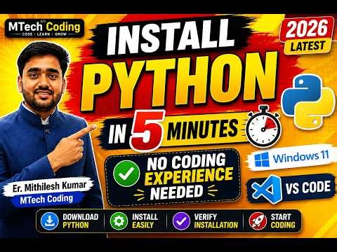 Install Python on Windows 11 | Complete Setup Guide for Beginners