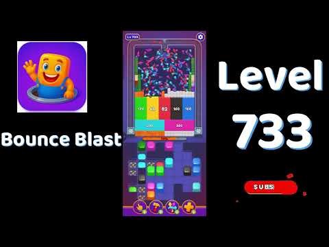 Bounce Blast Level 733 Walkthrough 🎮💥 | Tricky Ball Puzzle Solution | Go Answer