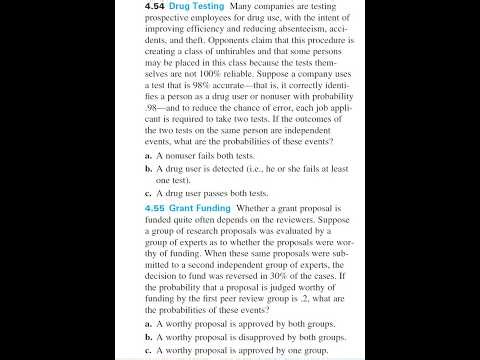 Statistics - Independence, Conditional Probability