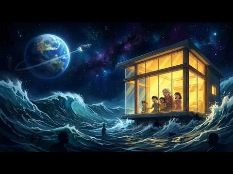 Surviving the Zombie Apocalypse 🚀 Glass House & Space Escape | Ghibli-Style Survival Story