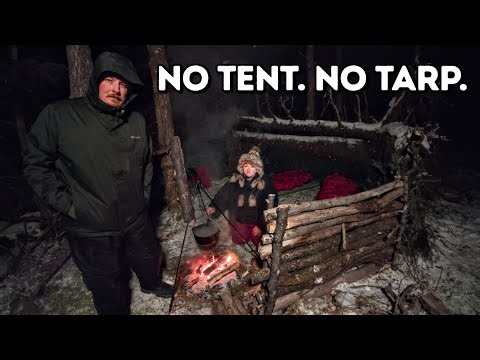 Sleeping Under the Stars in Alaska in Winter
